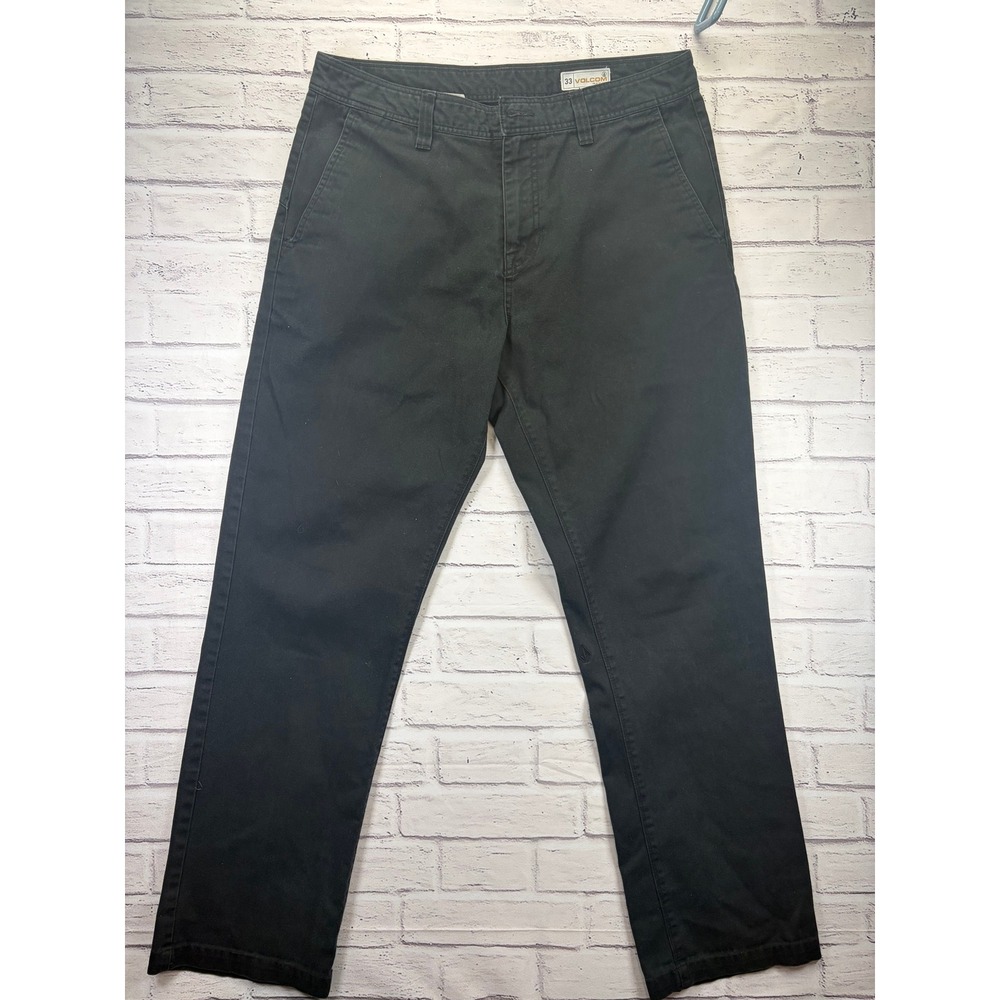 Volcom Frickin Modern Stretch Chino Pants Casual Skate Men's 33 A1132106 Black